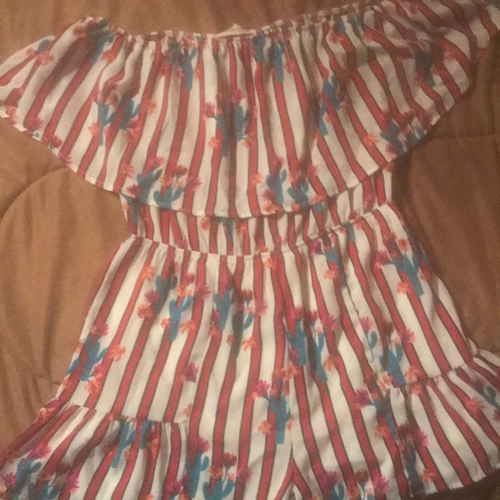 Cactus stripe romper